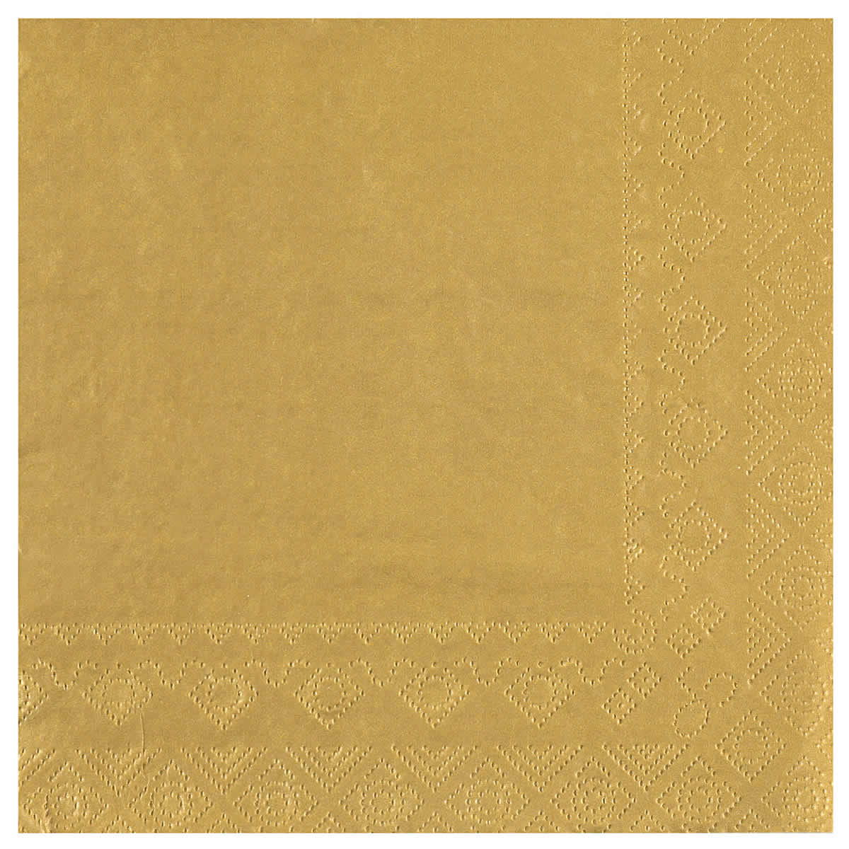 Servetten goud 16,5 x 16,5 cm (25 stuks)