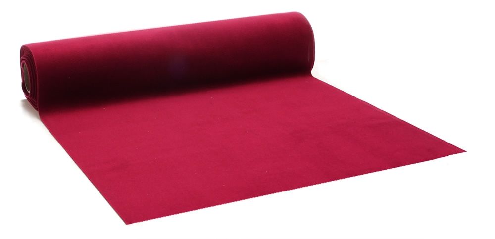 Tafelloper velvet bordeaux 28 cm (2,5 meter)