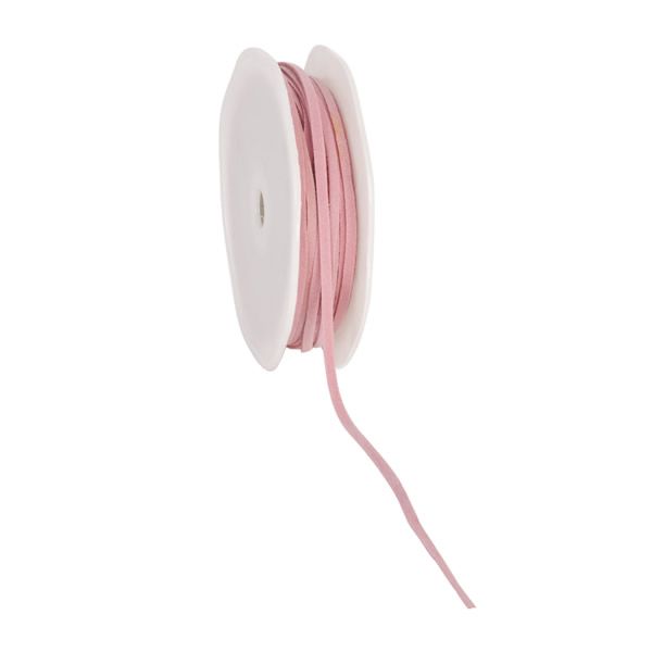 Suede koord 3 mm roze (25 meter)