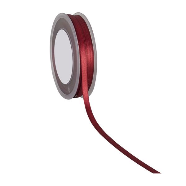 Satijnlint 6 mm warm rood (50 meter)