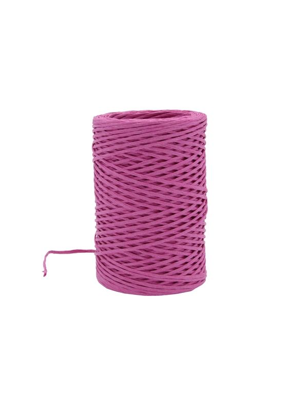 Paper cord wired fuchsia 2 mm (50 meter)