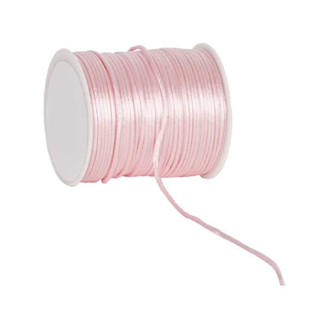 Satijnkoord roze 2 mm (100 meter)