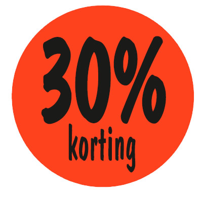 Kortingsetiket 30 % (500 stuks)