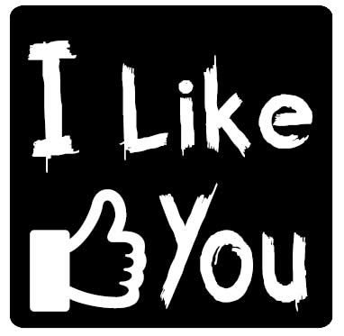 Wensetiket schoolbord I like you 45 mm (500 stuks)