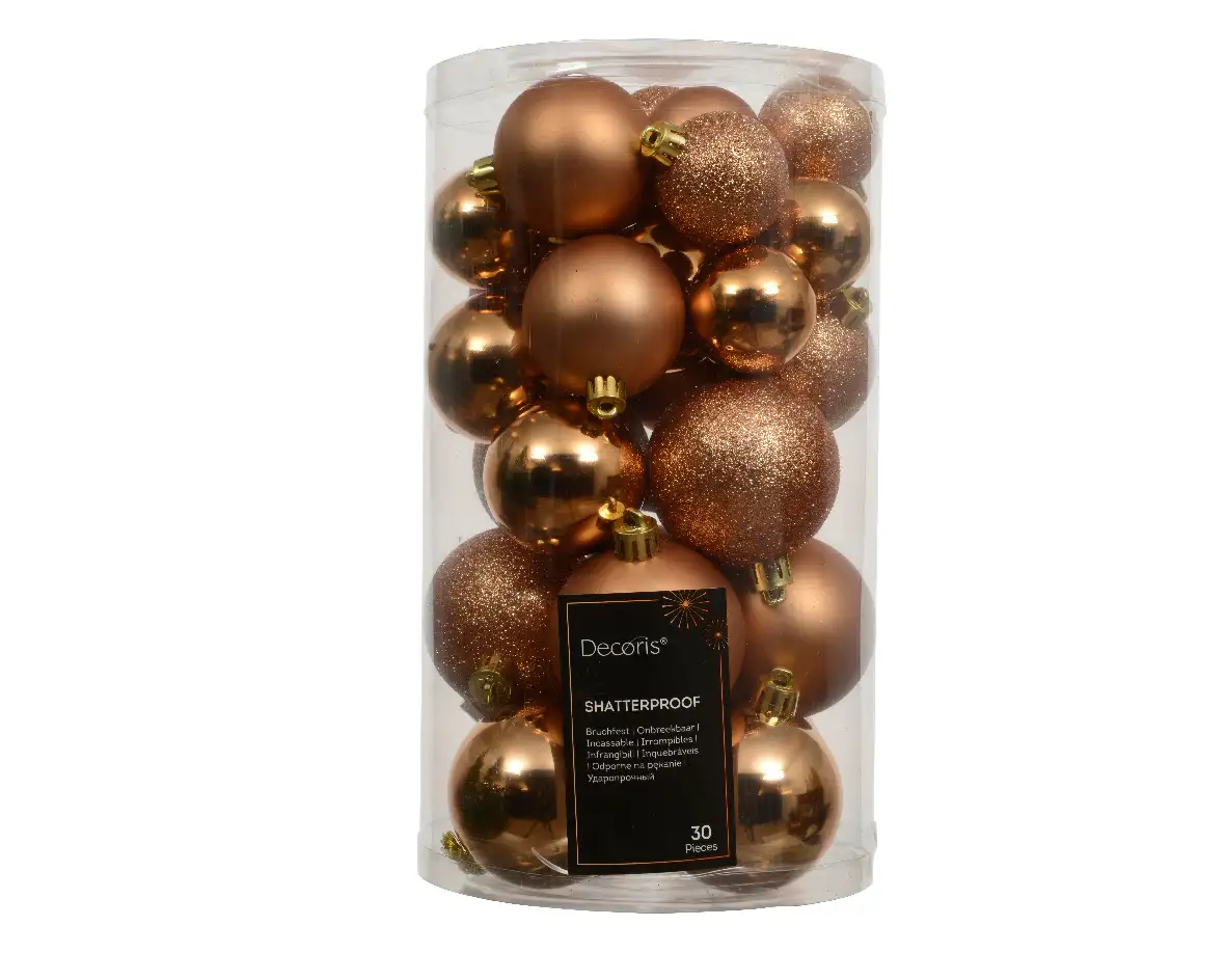 Kerstballen brandy set assorti (30 stuks)