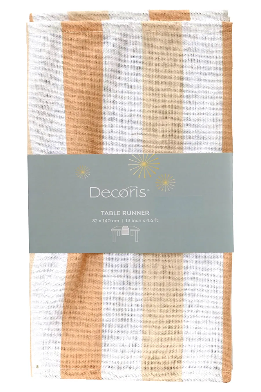 Tafelloper summer stripes oranje 32 cm (1,4 meter)