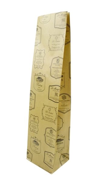 Wijnfleszakken labels 10 x 41 + 8 cm (50 stuks)