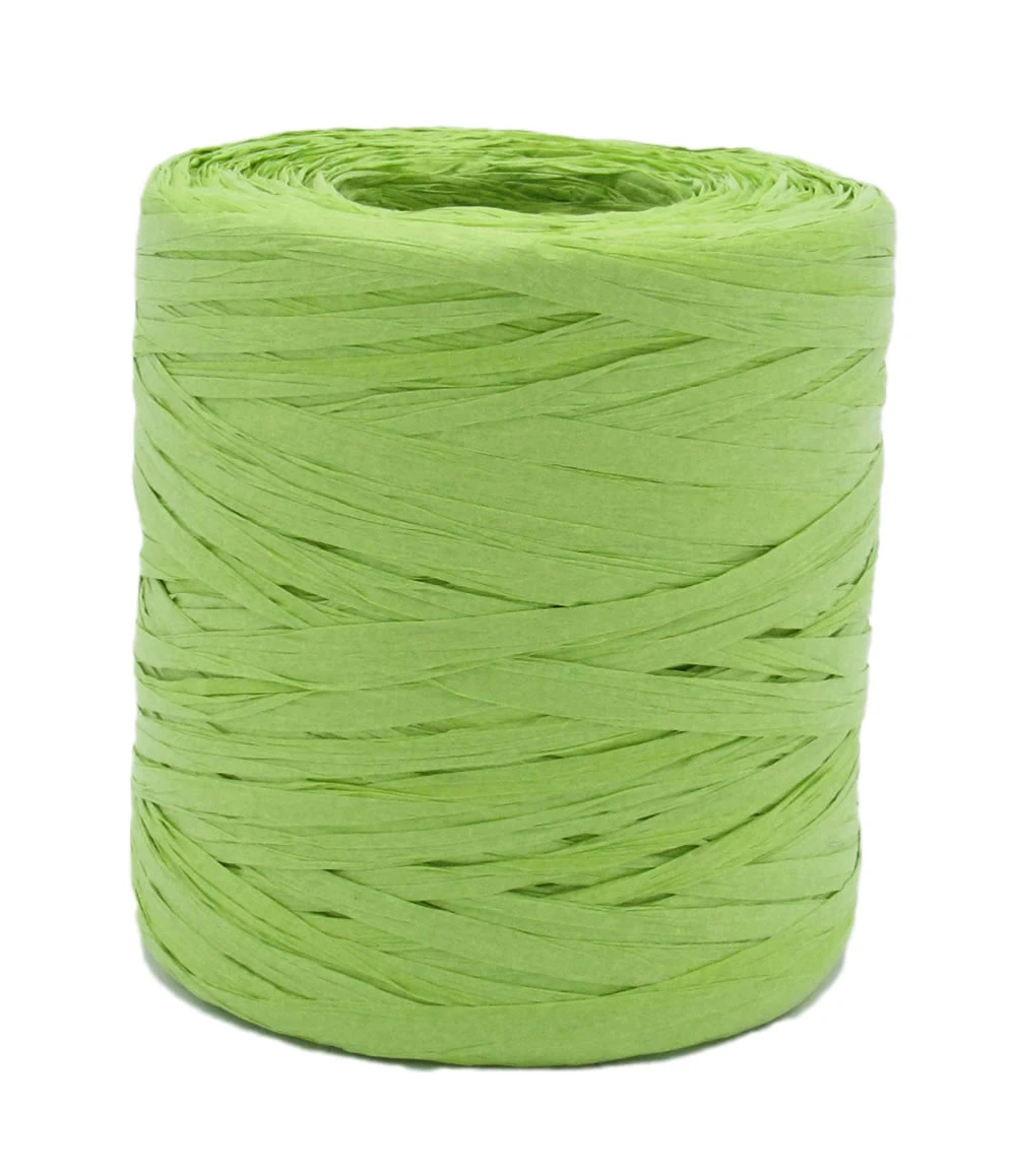 Raffia lint limegroen 5 mm rol (200 meter)