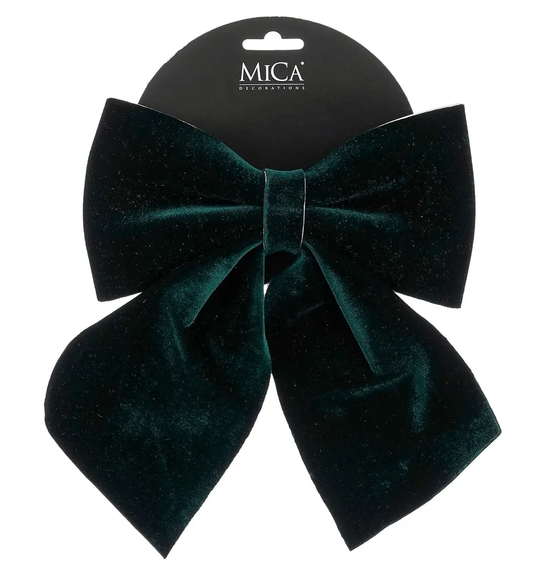 Decoratie strik velvet donkergroen 20 x 23 cm (per stuk)