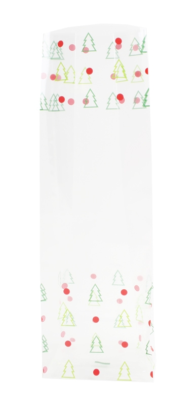 Cellofaan zakjes Kerst 70 x 40 x 220 mm (100 stuks)