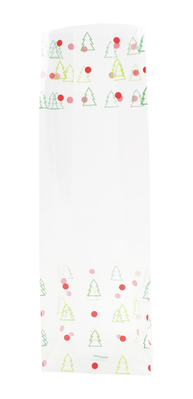 Cellofaan zakjes Kerst 80 x 50 x 250 mm (50 stuks)