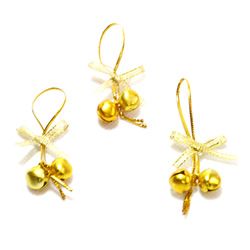 Gelukshangertjes kerst bel goud (50 stuks)