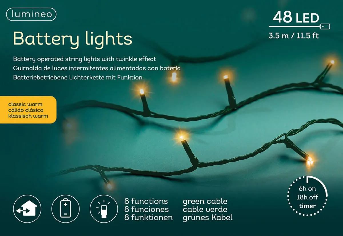 Kerstverlichting classic warm 48 LED (3,5 meter)