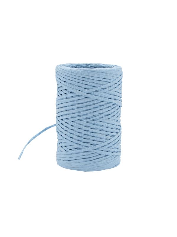 Paper cord wired lichtblauw 2 mm (50 meter)