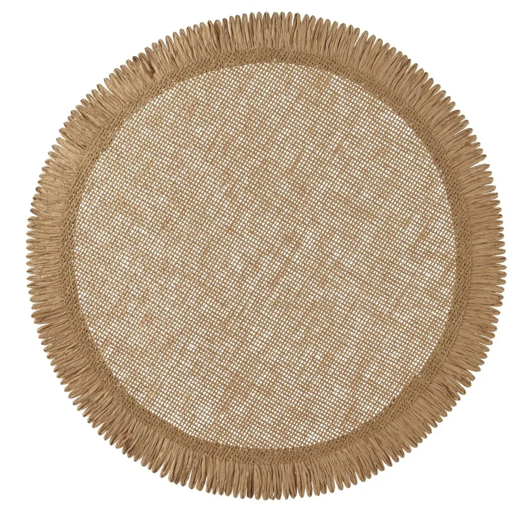 Placemat franjes bruin 38 cm (1 stuk)