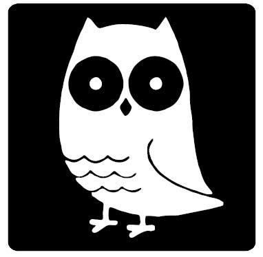 Wensetiket schoolbord Uil 45 mm (500 stuks)